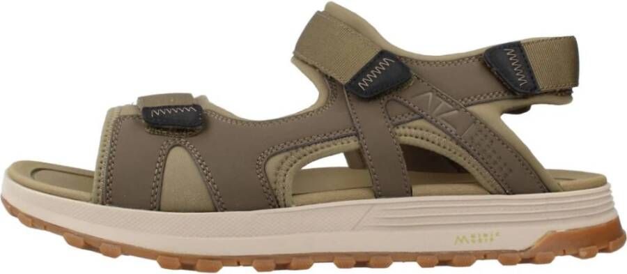 Clarks Stijlvolle platte sandalen voor mannen Green Heren