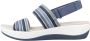 Clarks Stijlvolle Platte Sandalen voor Vrouwen Blue Dames - Thumbnail 1