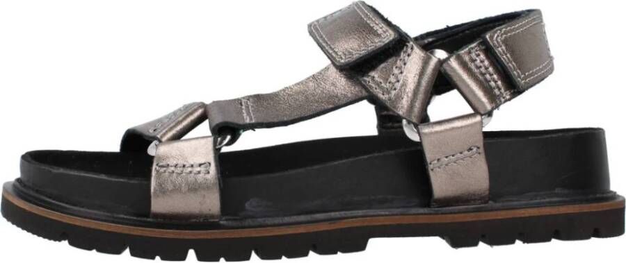 Clarks Stijlvolle platte sandalen voor vrouwen Gray Dames