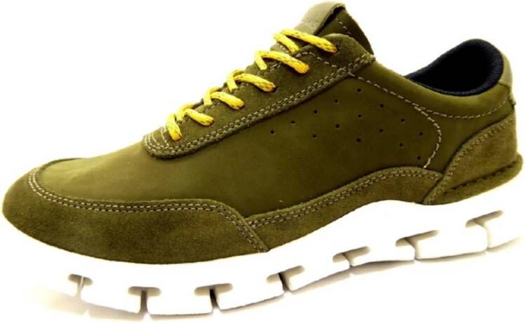 Clarks Comfortabele Leren Blauwe Sneakers voor Heren Multicolor Heren