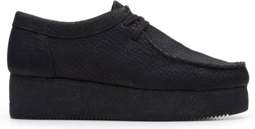 Clarks Originals Wallacraft Lo Womens Black Nubuck Sneakers 261486324040