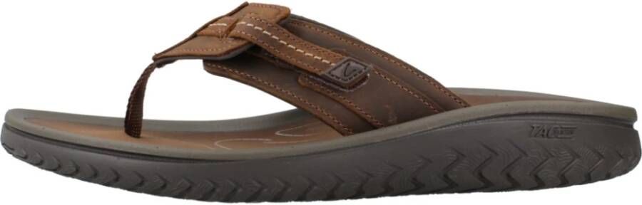 Clarks Stijlvolle Zomer Flip Flops Brown Heren - Foto 2