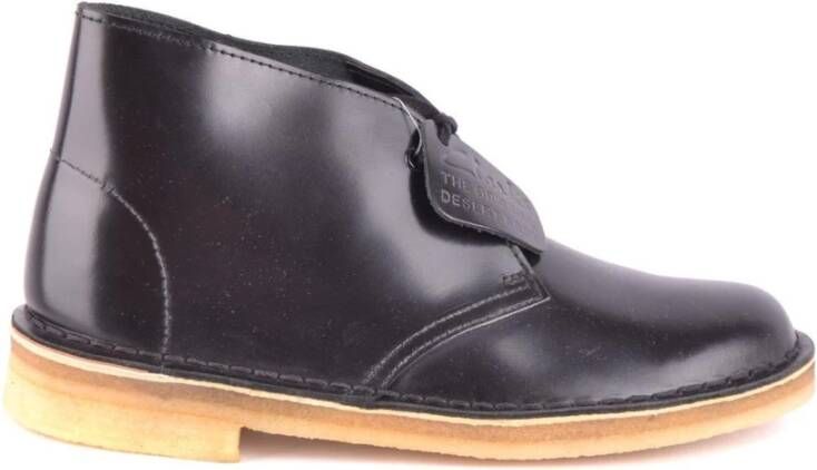 Clarks Stijlvolle zwarte leren laarzen voor vrouwen Black Dames