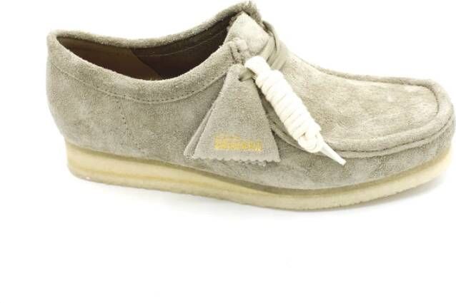 Clarks Suede Wallabee Rubberen Zool Veterschoen