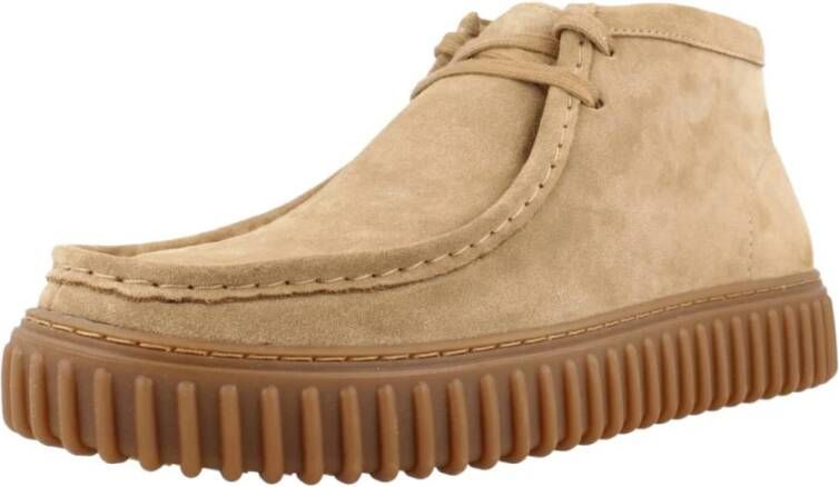 CLARKS ORIGINALS Clarks Veterschoenen Heren Torhill Hi Heren Maat: 45 Materiaal: Suède Kleur: Camel - Foto 8
