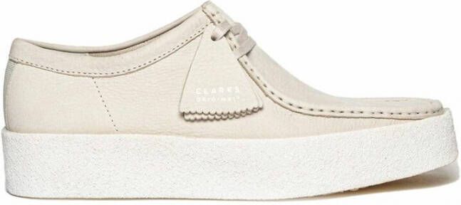 Clarks Witte Wallabee Cup Moccasin Lifestyle Schoen White Dames - Foto 6