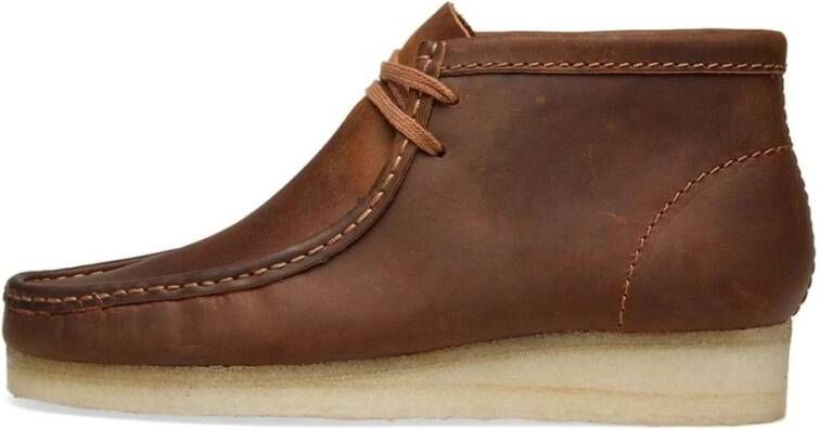 Clarks Wallabee Boot Beeswax Leather Brown Heren