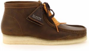 Clarks Wallabee leather lace up boots Bruin Heren