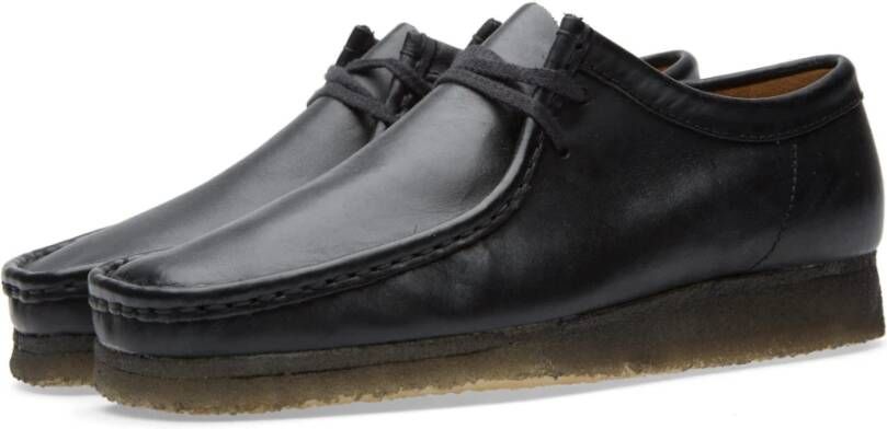 Clarks Wallabee lederen schoenen Black Heren