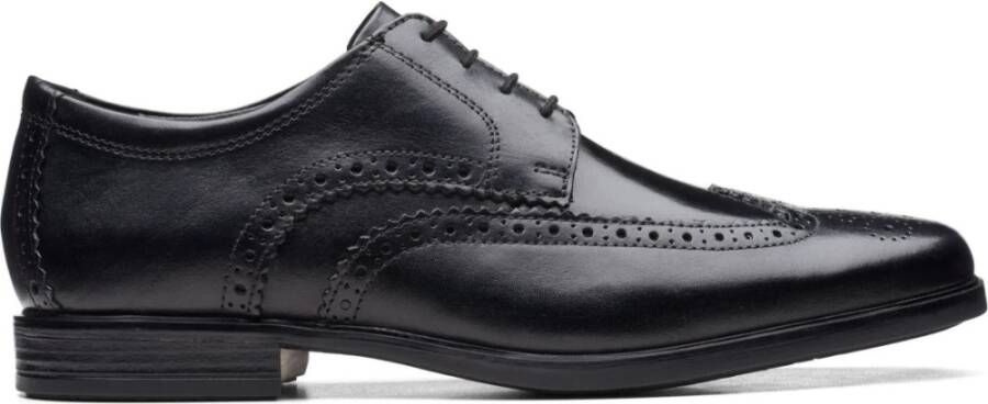 Clarks Wingtip Formele Zakelijke Schoenen Zwart Black Heren