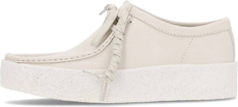 Clarks Witte Nubuck Mocassin Lifestyle Schoen