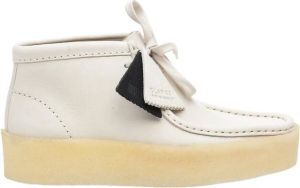 Clarks Witte Suède Enkellaars Wit Dames