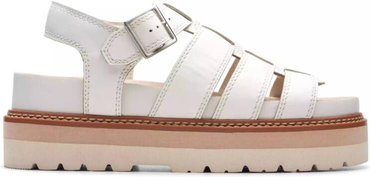 Clarks Witte Twist Damessandaal