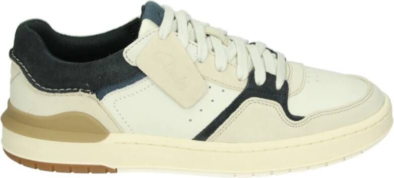 Clarks COURTLITE 2 LO Lage sneakersVrije tijdsschoenenHeren sneakers Wit beige