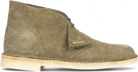 Clarks Woestijnlaars Suède Rubberen Zool