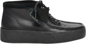 Clarks Zwarte leren enkellaars Zwart Dames