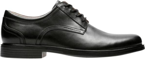 Clarks Zwarte Leren Veterschoenen Black Heren