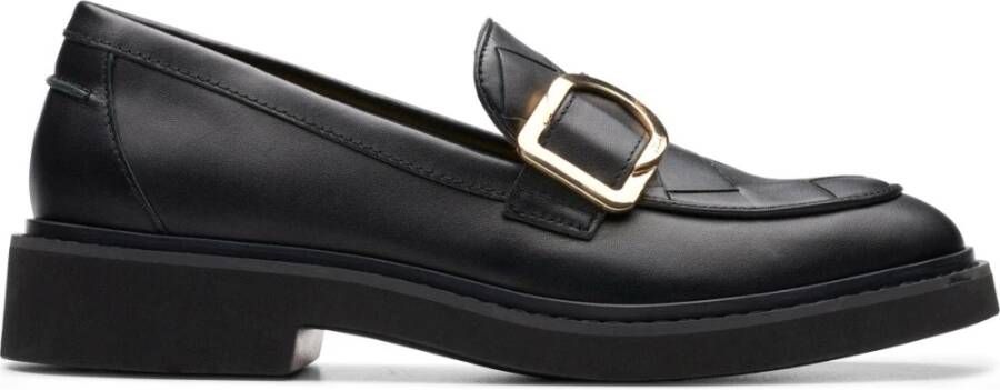 Clarks Zwarte Penny Loafers Damesschoenen Black Dames