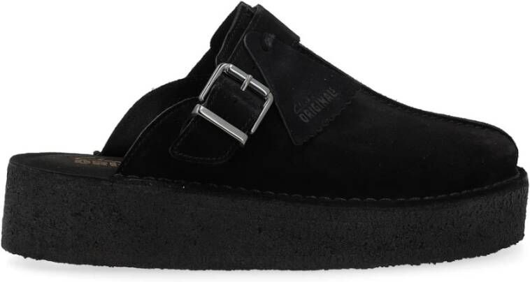 Clarks Zwarte TrekWedge Mule Black Dames