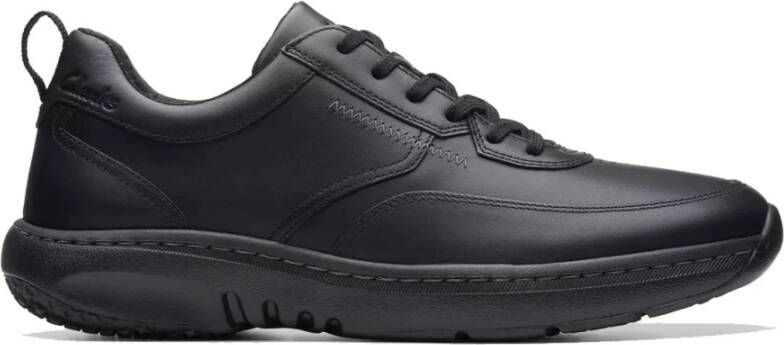Clarks Professionele Veterschoen voor Werk Black Heren
