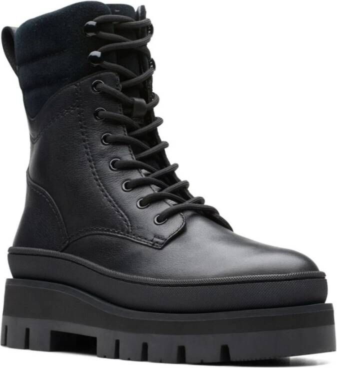 Clarks Zwarte Wandelschoenen Black Dames