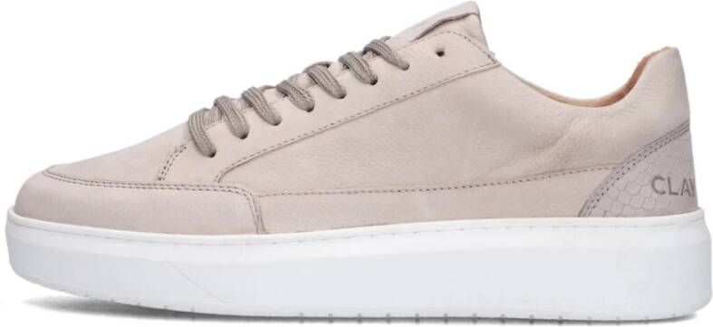 Clay Beige Suède Sneakers met Croco Print - Foto 2
