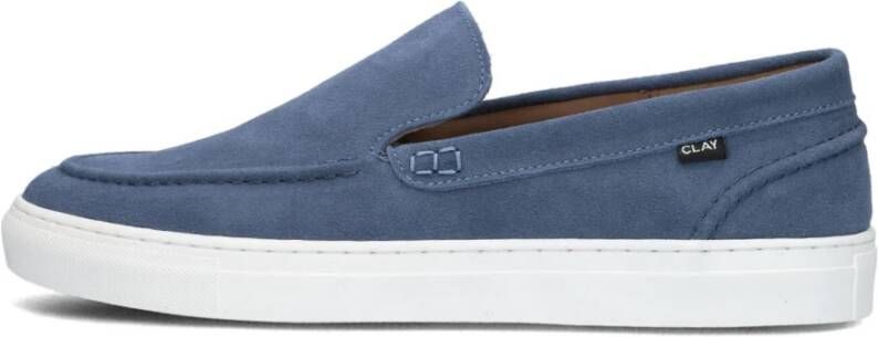 CLAY Instappers Heren Shn2311 Maat: 44 Materiaal: Suède Kleur: Blauw - Foto 2