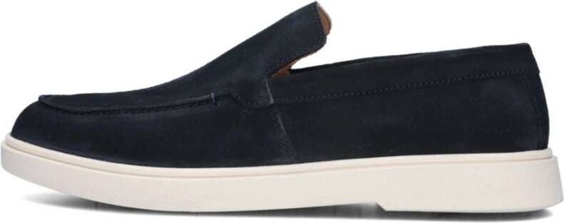 Clay Blauwe Suède Loafers voor Heren