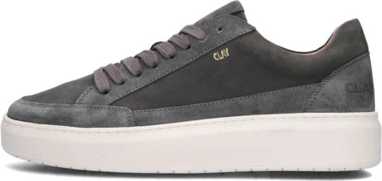 CLAY Lage Sneakers Heren Lpenzo Maat: 44 Kleur: Grijs