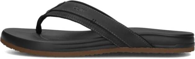 Clay Heren Leren Look Slippers