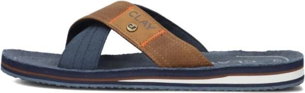 Clay Heren Leren Slippers