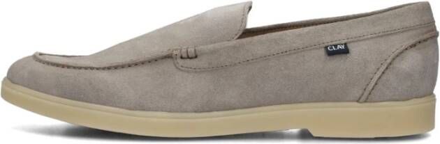 Clay Taupe Suède Loafers met Stijlvolle Details