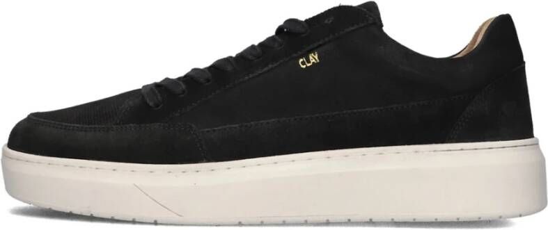 CLAY Lage Sneakers Heren Lpenzo Maat: 46 Materiaal: Suède Kleur: Zwart