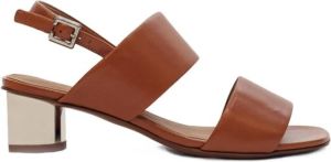 Clergerie Leather Leonie Sandals Bruin Dames