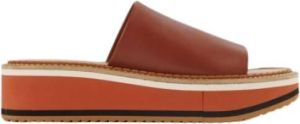Clergerie Mule in extra-soft lambskin leather Colour: Orange Oranje Dames