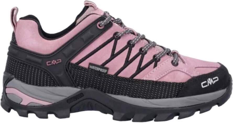 CMP Roze Leren Wandelschoenen Waterdicht