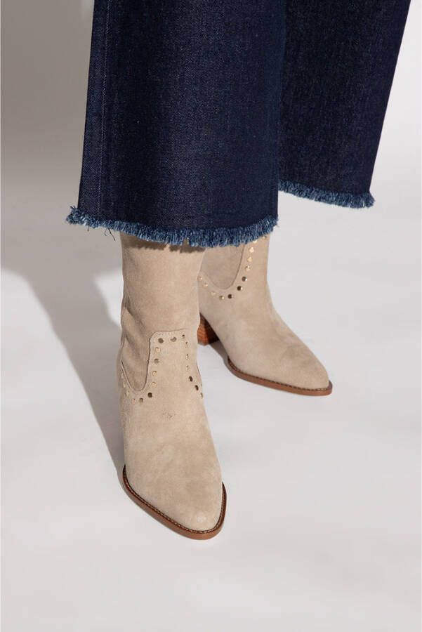 Coach Boots & laarzen Pheobe Suede Bootie in beige