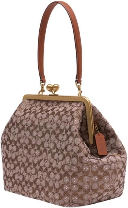 Coach Crystal Signature Large Kisslock Pouch