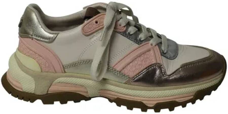 Coach Pre-owned Leather sneakers Pink Heren