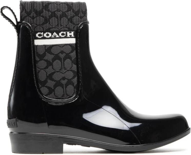 Coach Zwarte Rubber Wellington Laarzen Black Dames