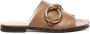 Coccinelle Beige Leren Sandalen met Metalen Detail - Thumbnail 1