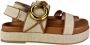 Coccinelle Sandalen van canvas en leer met metalen detail - Thumbnail 3