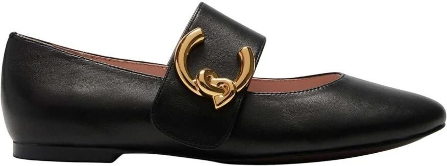 Coccinelle Zwarte ballerina's met C-Me logo detail Black Dames