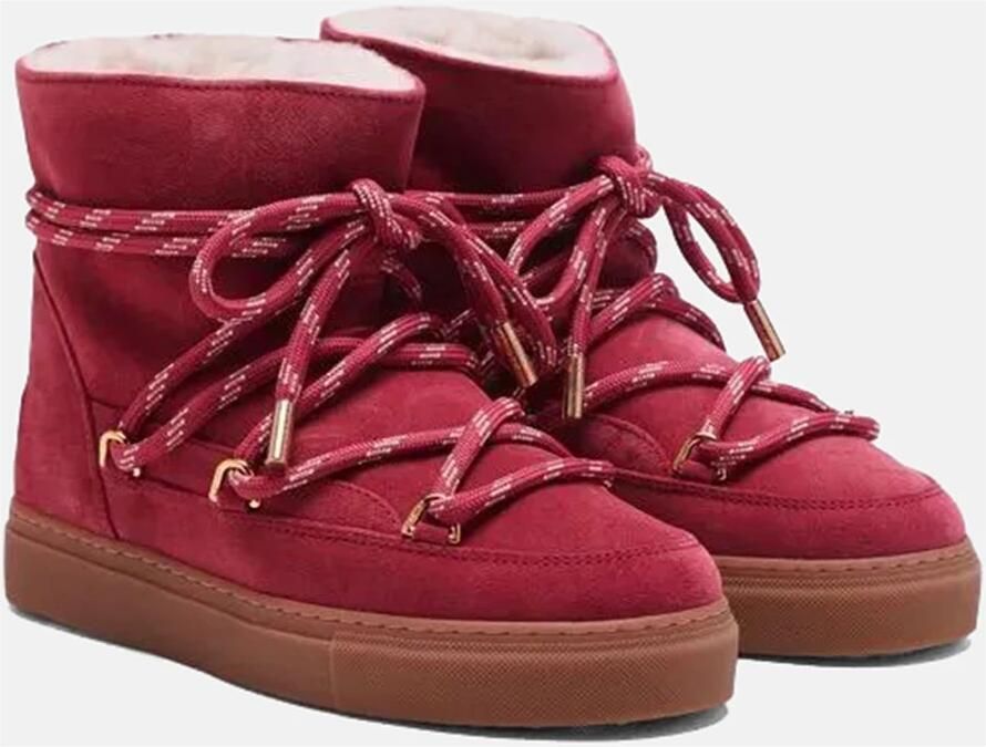 Coccinelle Enkellaarzen met shearling en suède bovenwerk Pink Dames