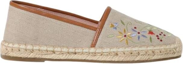 Coccinelle Geborduurde Bloe Espadrilles