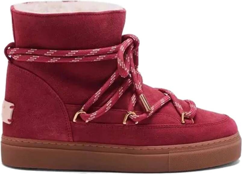 Coccinelle Enkellaarzen met shearling en suède bovenwerk Pink Dames