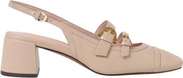 Coccinelle Roze Leren Slingback Pumps met Gesp Detail