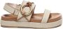 Coccinelle Sandalen van canvas en leer met metalen detail - Thumbnail 1