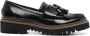 Coccinelle Zwarte leren loafers met kwastjes - Thumbnail 1