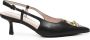 Coccinelle Zwarte leren sandalen met hak - Thumbnail 1